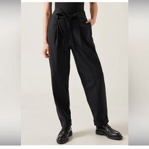 Athleta Cardiff belted Pant 8p Black #882681